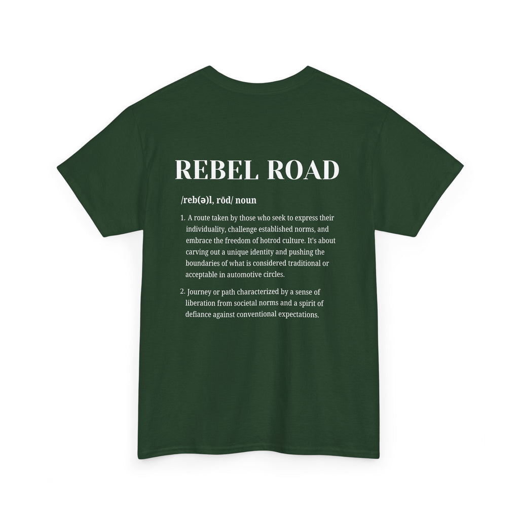 Rebel Road Tee — Graphic Definition Backprint Black T-Shirt