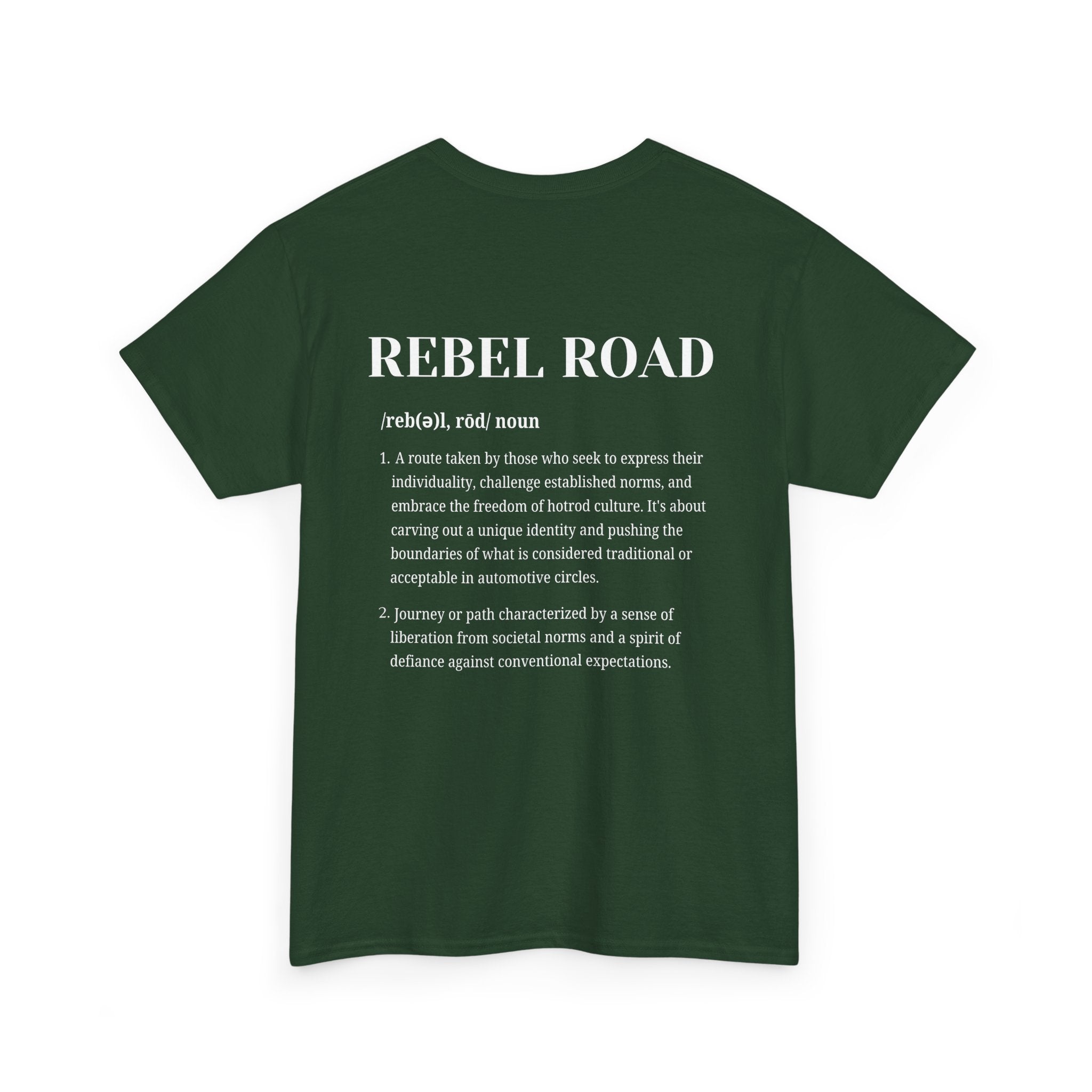 Rebel Road Tee — Graphic Definition Backprint Black T-Shirt