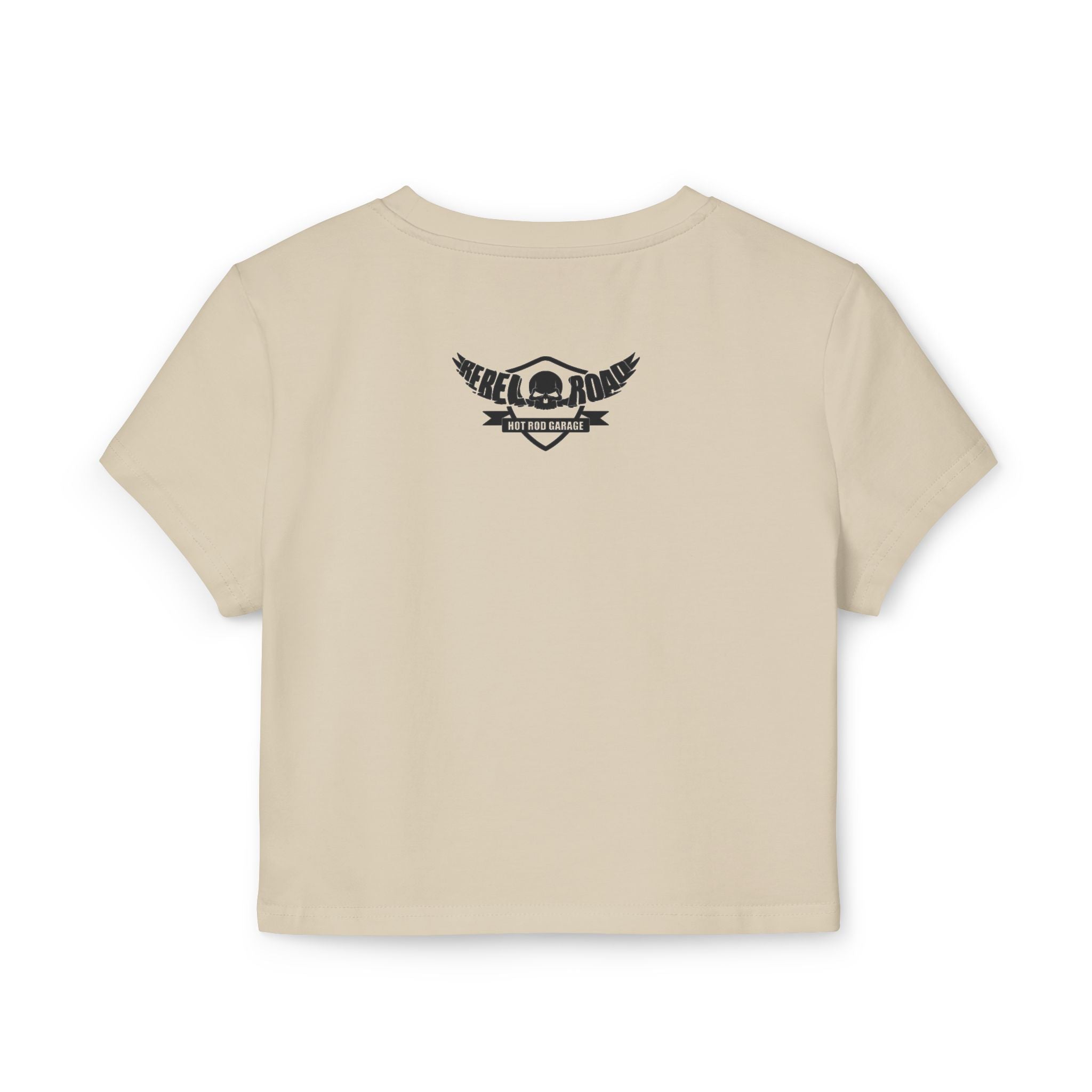 Hotrod Barbie Women's Baby Tee — Vintage Car Club Graphic Crop Top