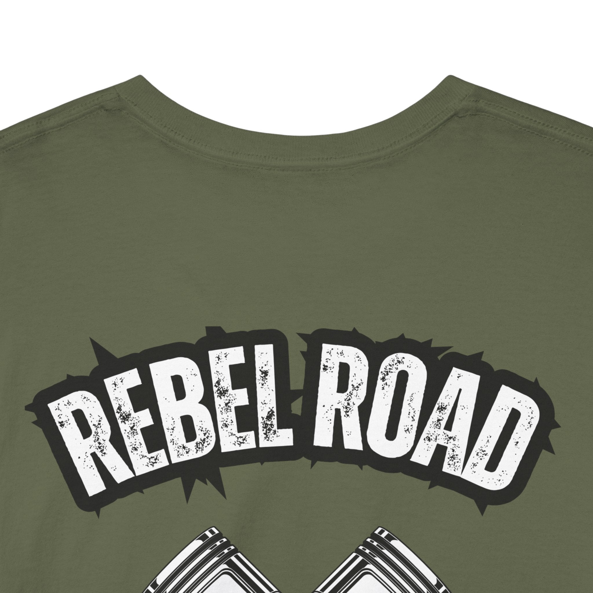 Hot Rod Garage T‑Shirt — Rebel Road Pistons Tee (Est. 2020)
