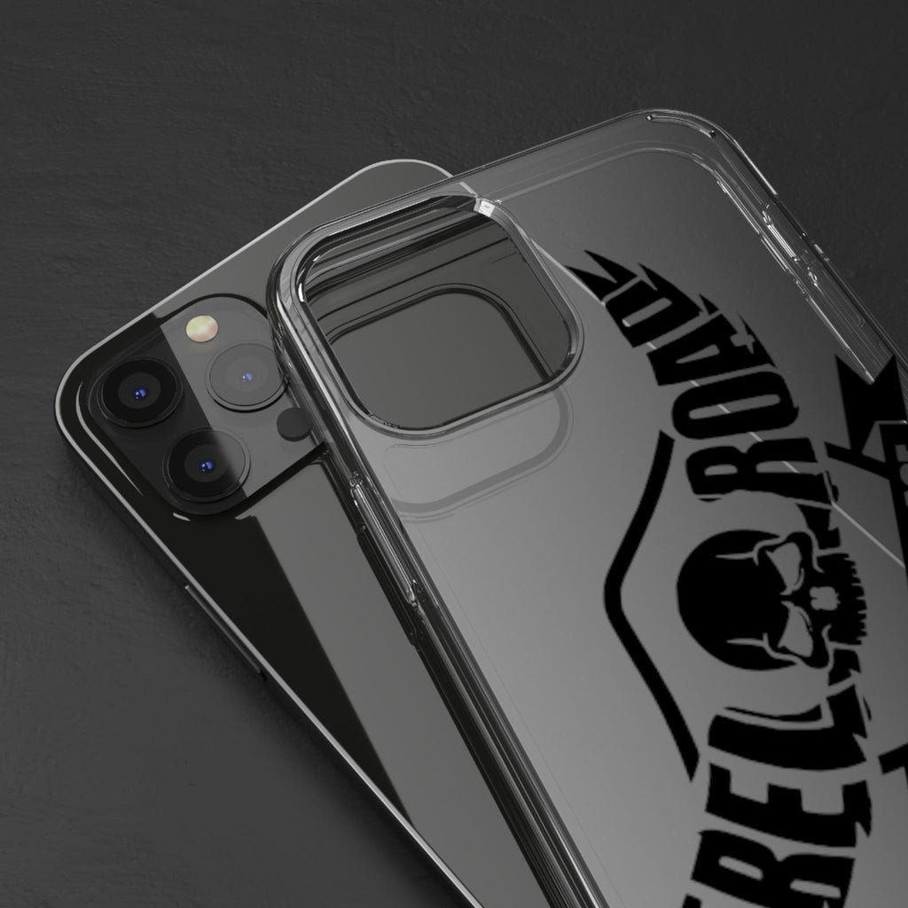 Clear Phone Case — Rebel Road Skull Design