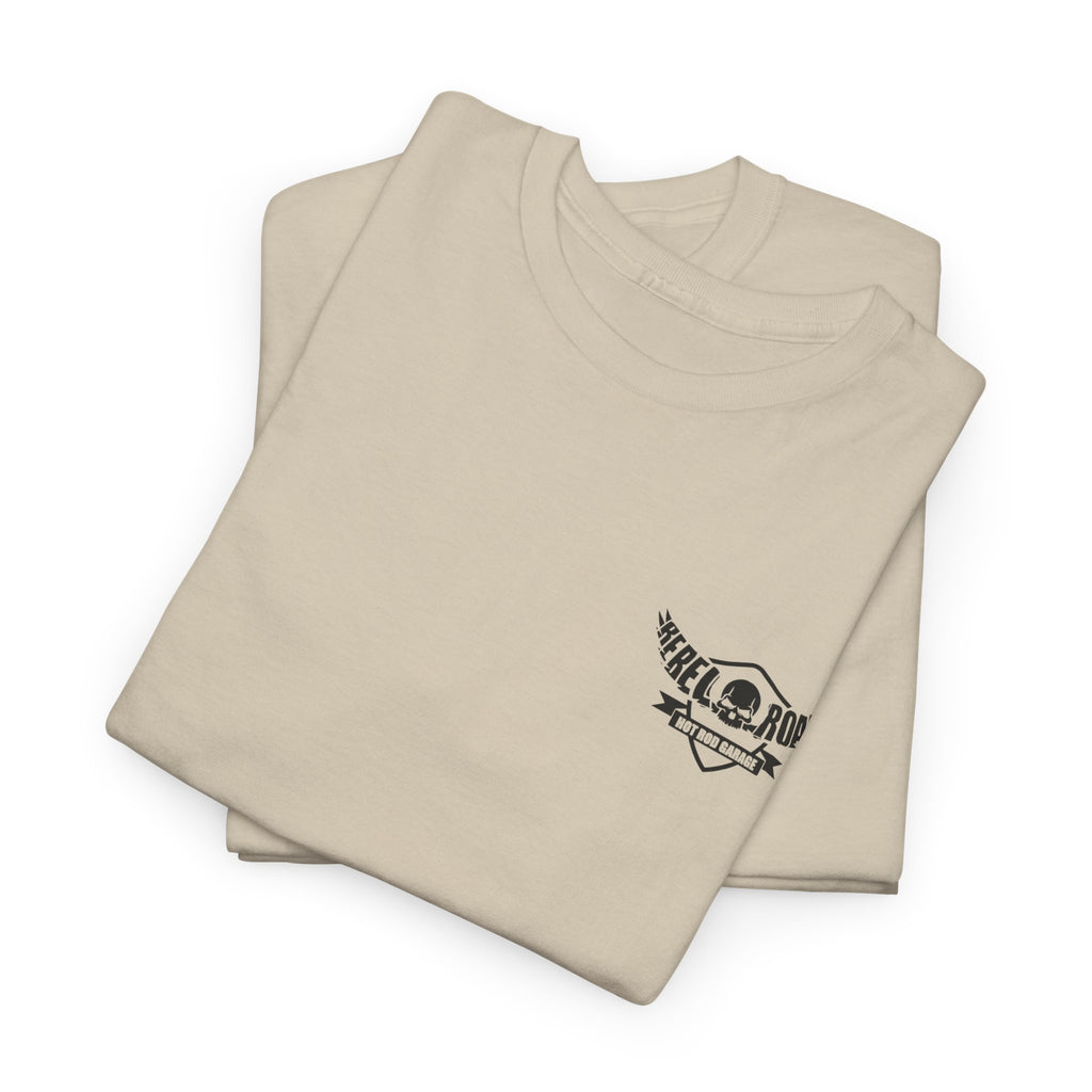 Hot Rod Garage T‑Shirt — Rebel Road Pistons Tee (Est. 2020)
