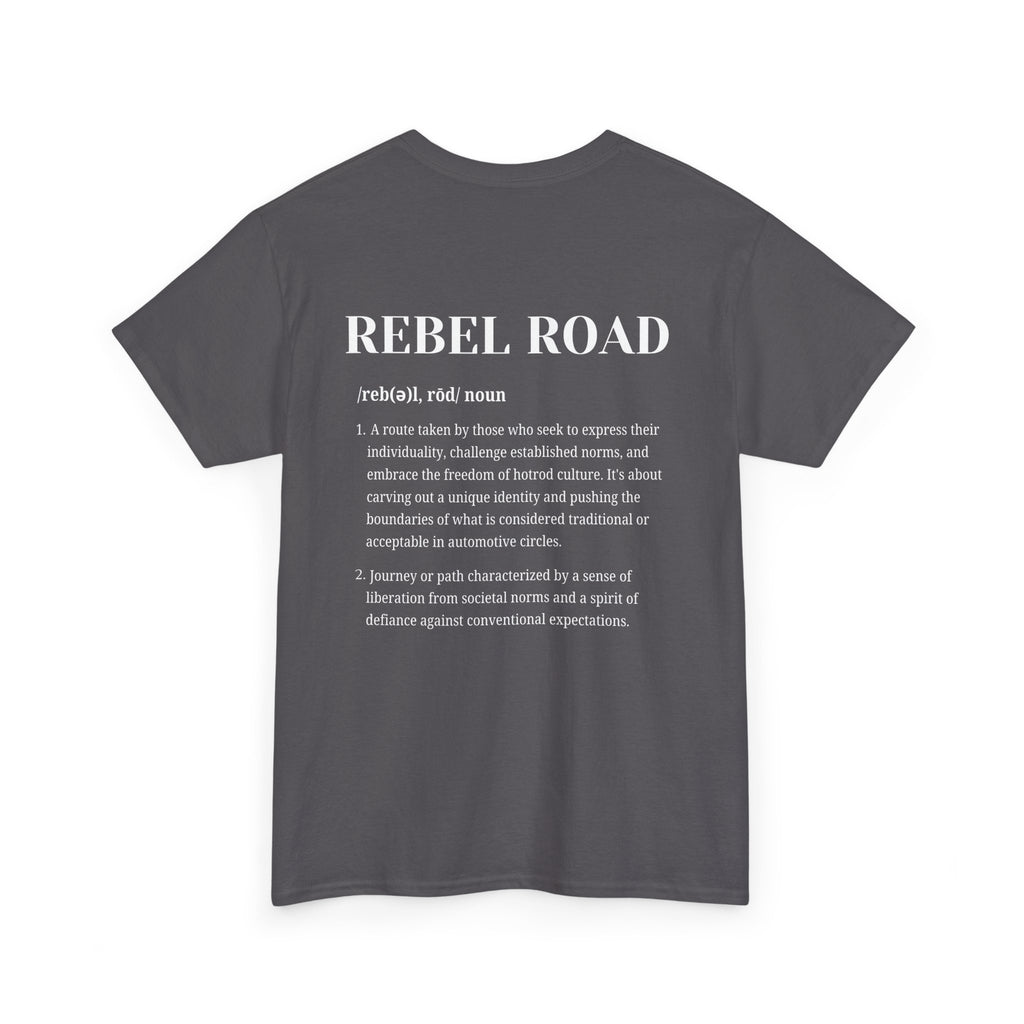 Rebel Road Tee — Graphic Definition Backprint Black T-Shirt