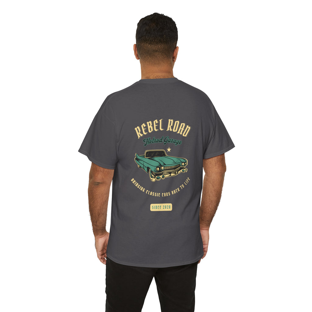 Classic Car Tee — "Rebel Road" Vintage Muscle Car Graphic T-Shirt