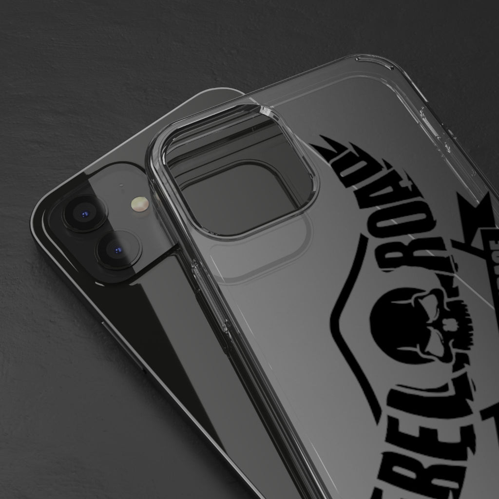 Clear Phone Case — Rebel Road Skull Design