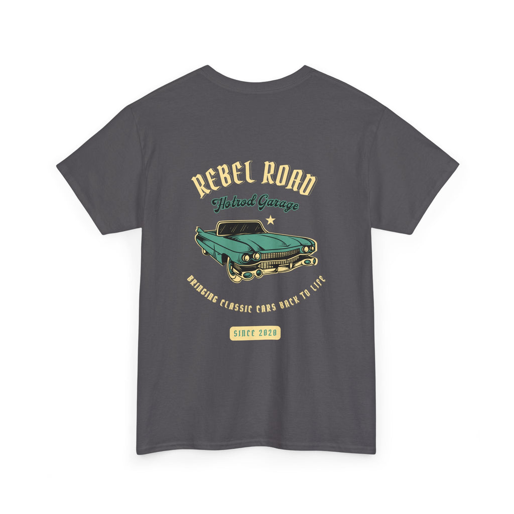 Classic Car Tee — "Rebel Road" Vintage Muscle Car Graphic T-Shirt