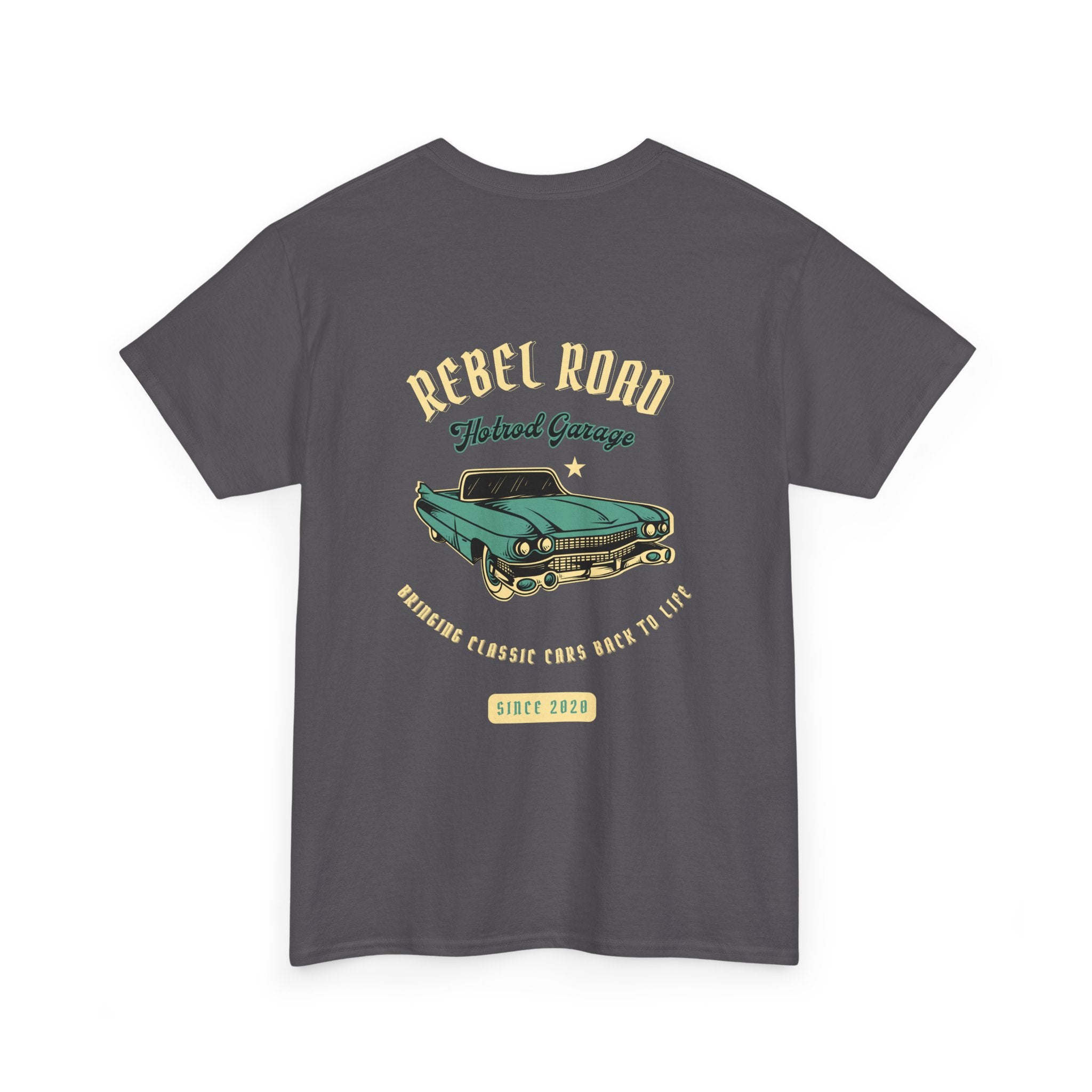 Classic Car Tee — "Rebel Road" Vintage Muscle Car Graphic T-Shirt