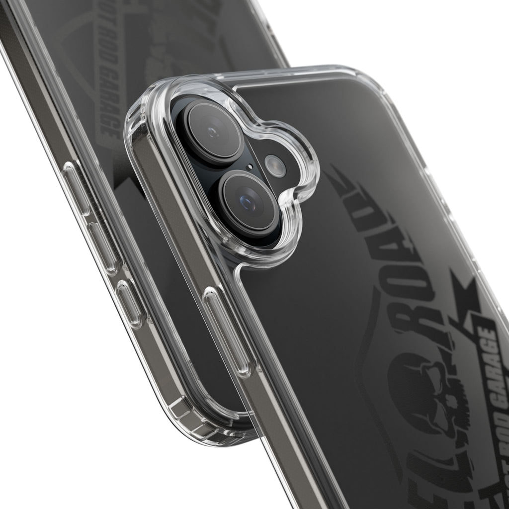 Clear Phone Case — Rebel Road Skull Design