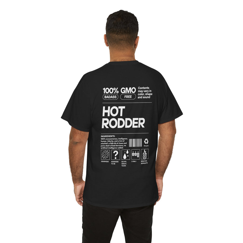 Hot Rodder T‑Shirt — Retro Car Graphic Tee ("HOT RODDER" Back Print)