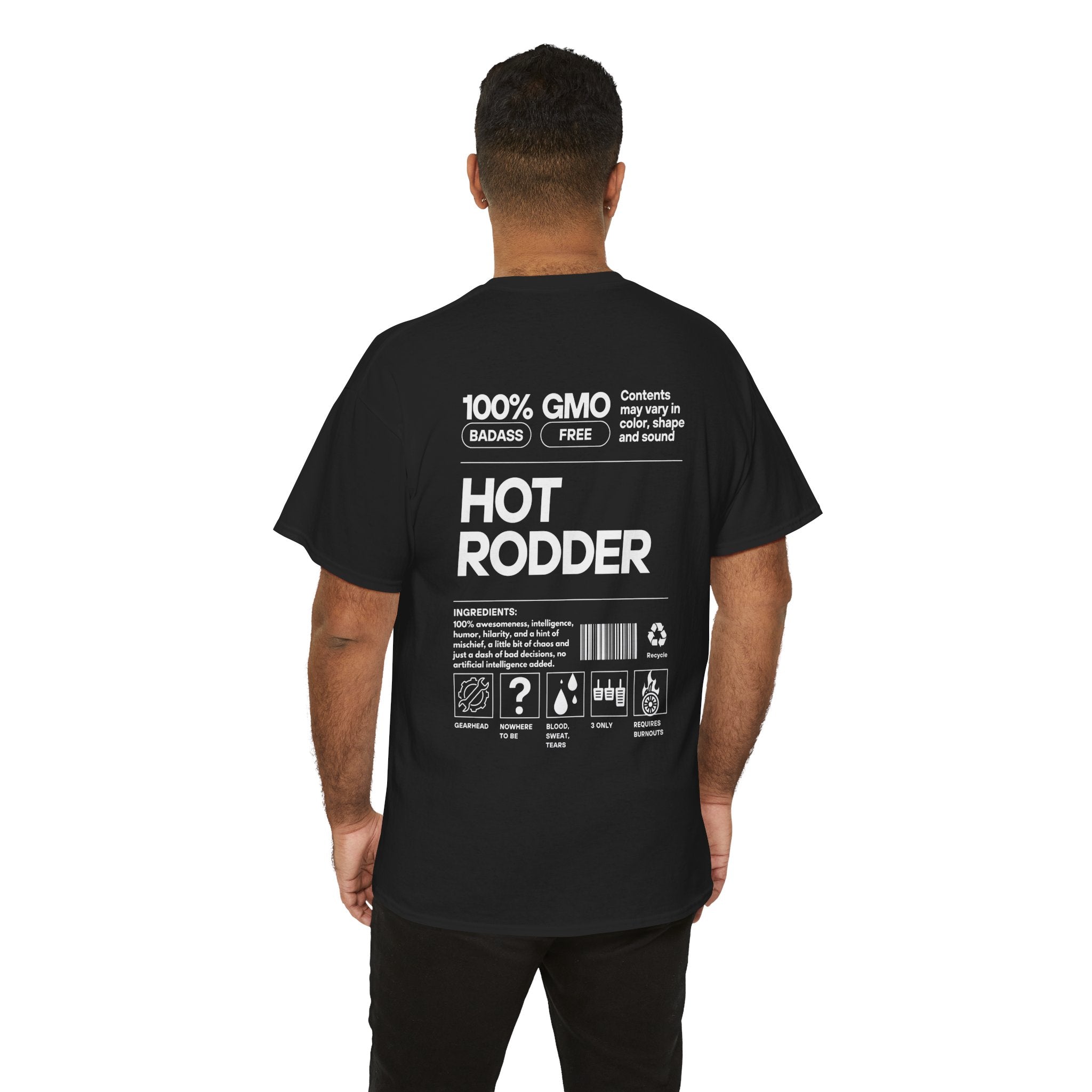 Hot Rodder T‑Shirt — Retro Car Graphic Tee ("HOT RODDER" Back Print)