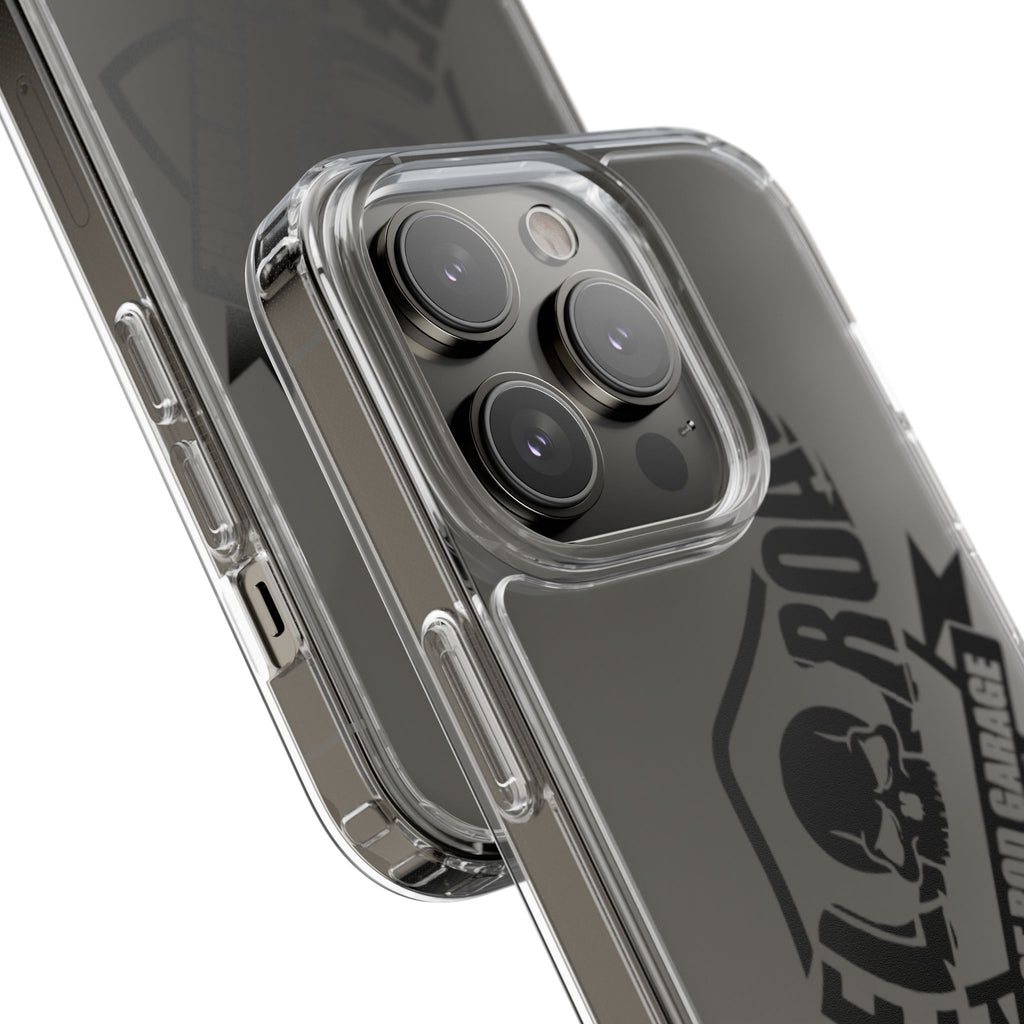 Clear Phone Case — Rebel Road Skull Design