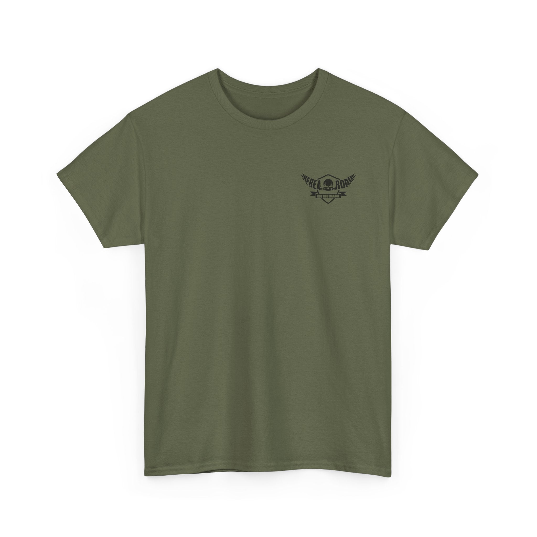 Hot Rod Garage T‑Shirt — Rebel Road Pistons Tee (Est. 2020)
