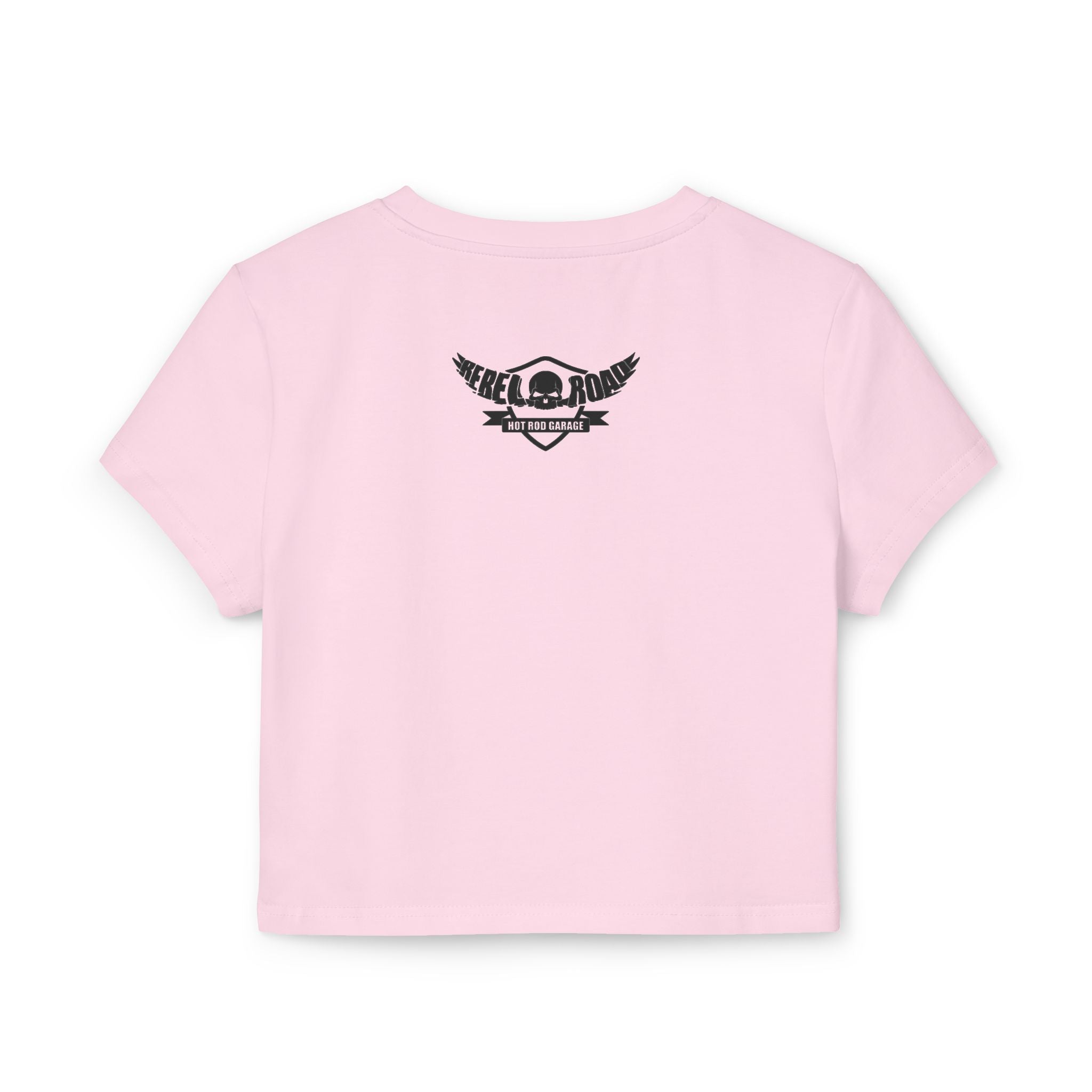 Hotrod Barbie Women's Baby Tee — Vintage Car Club Graphic Crop Top