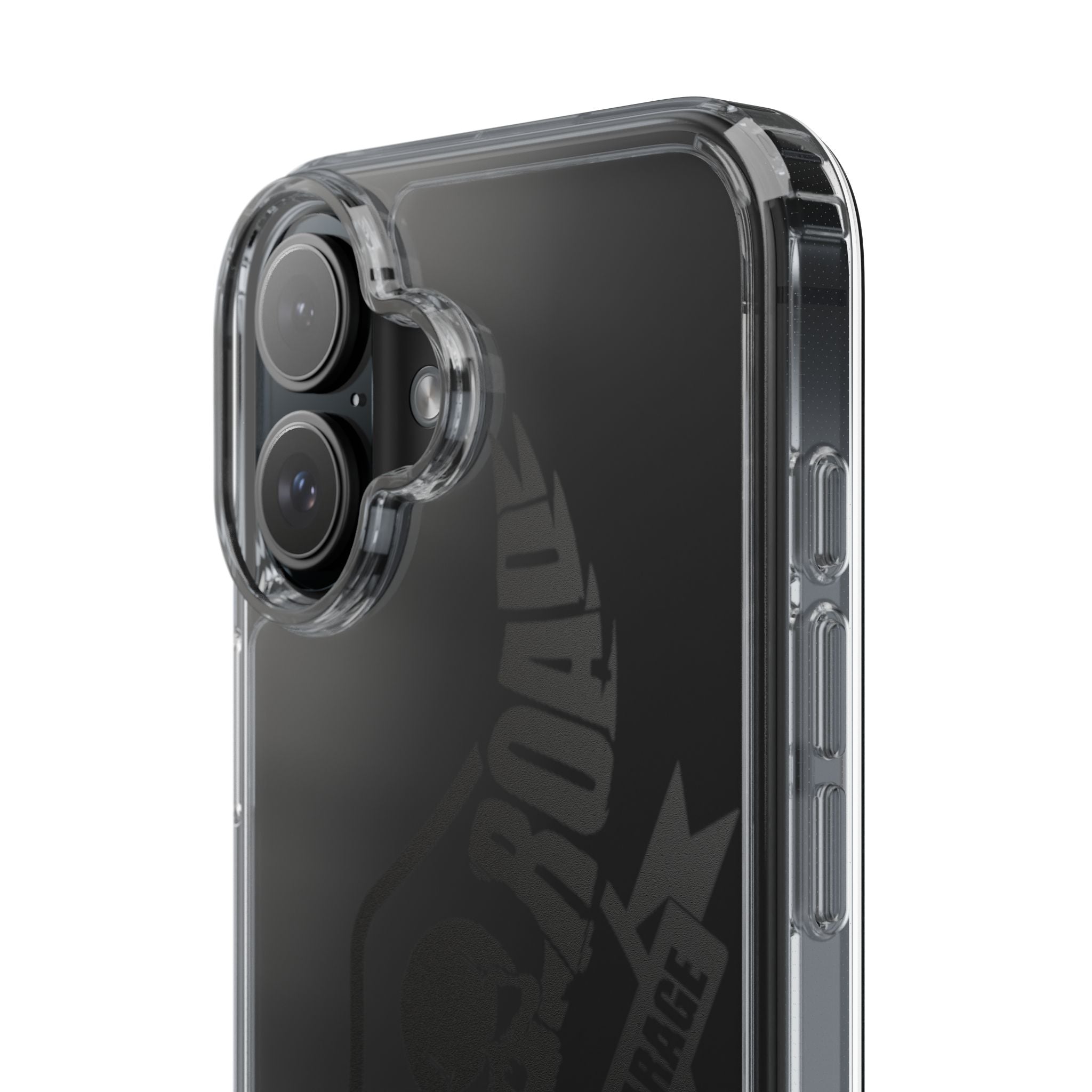Clear Phone Case — Rebel Road Skull Design