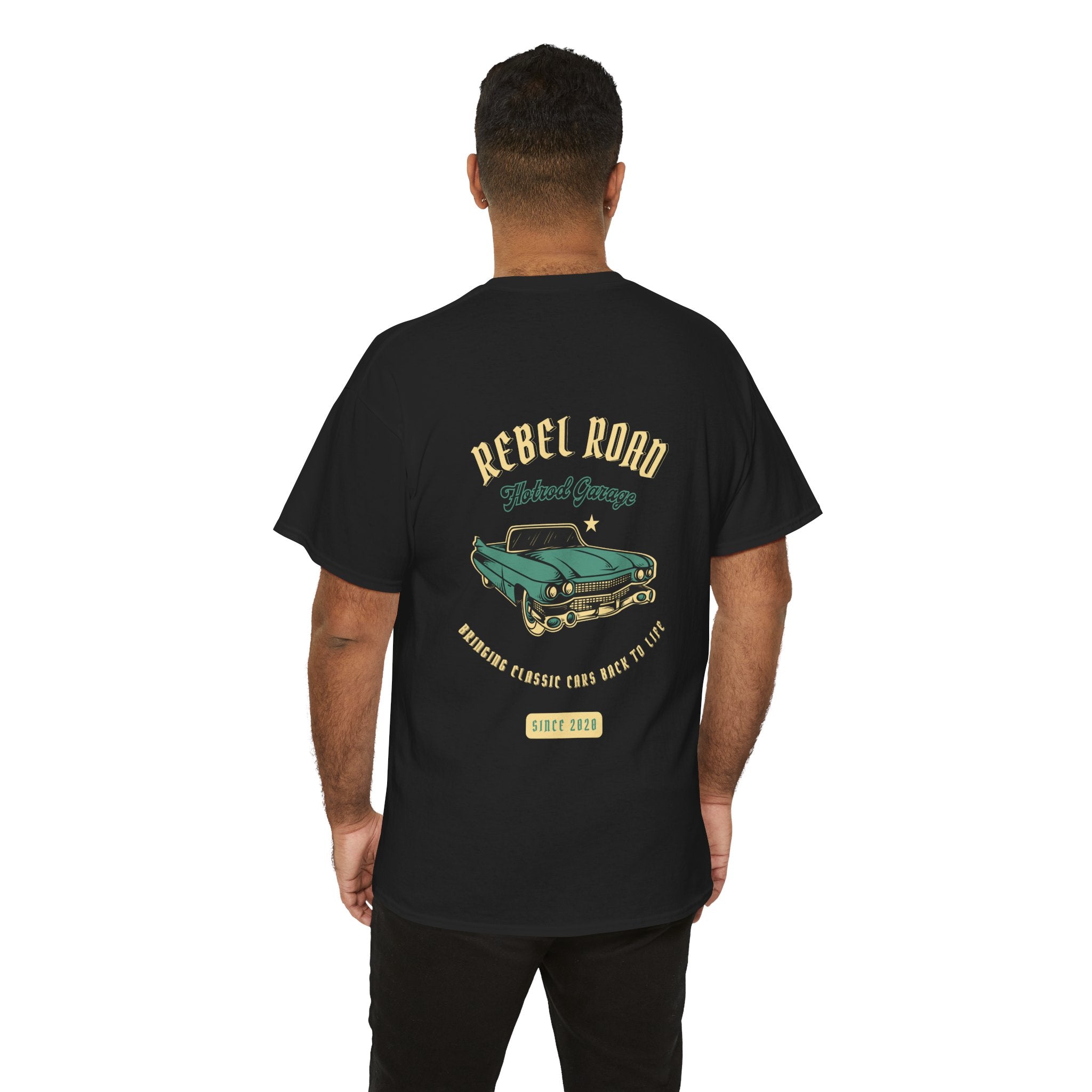Classic Car Tee — "Rebel Road" Vintage Muscle Car Graphic T-Shirt
