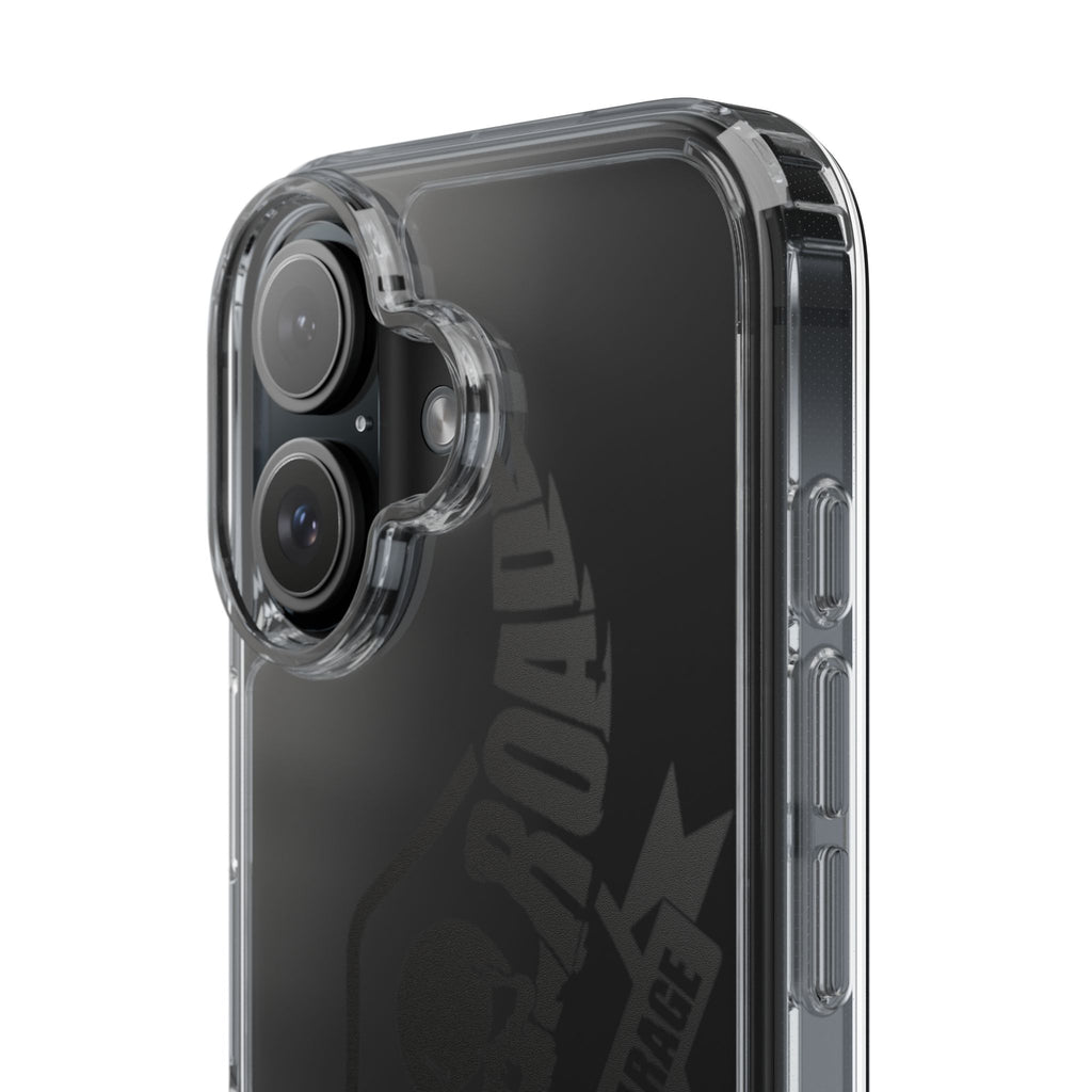 Clear Phone Case — Rebel Road Skull Design