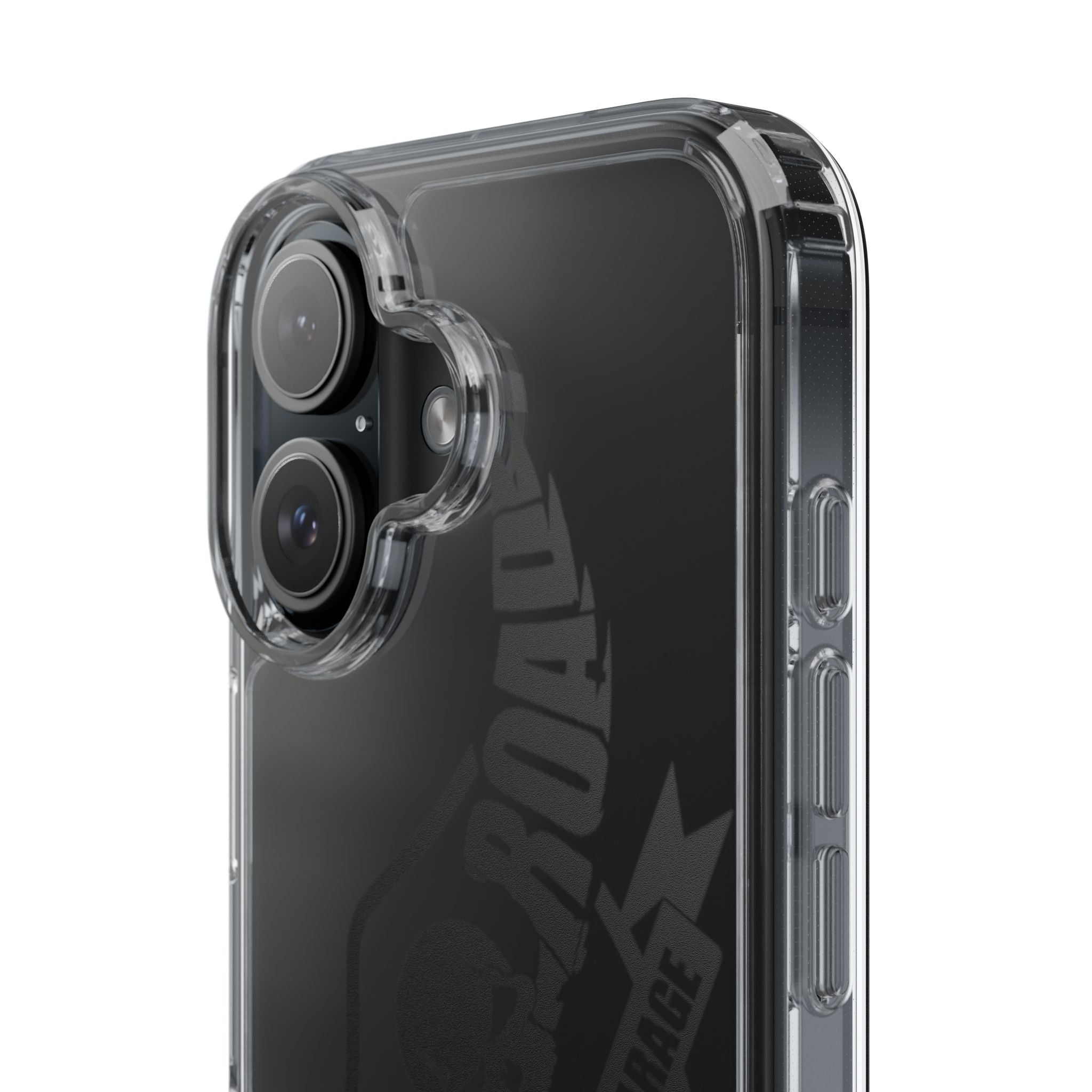 Clear Phone Case — Rebel Road Skull Design