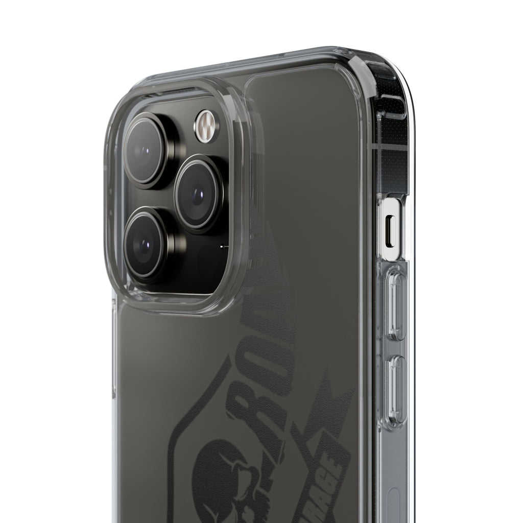 Clear Phone Case — Rebel Road Skull Design
