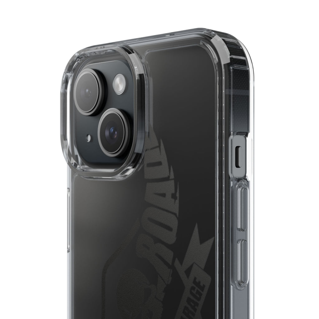 Clear Phone Case — Rebel Road Skull Design