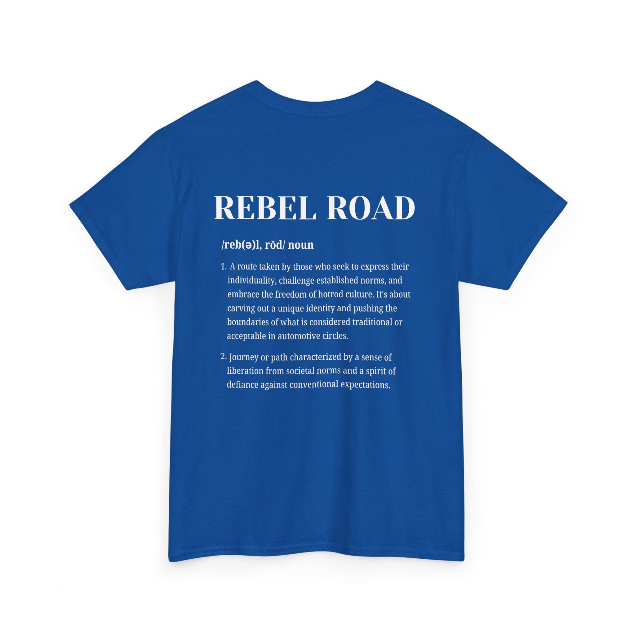 Rebel Road Tee — Graphic Definition Backprint Black T-Shirt
