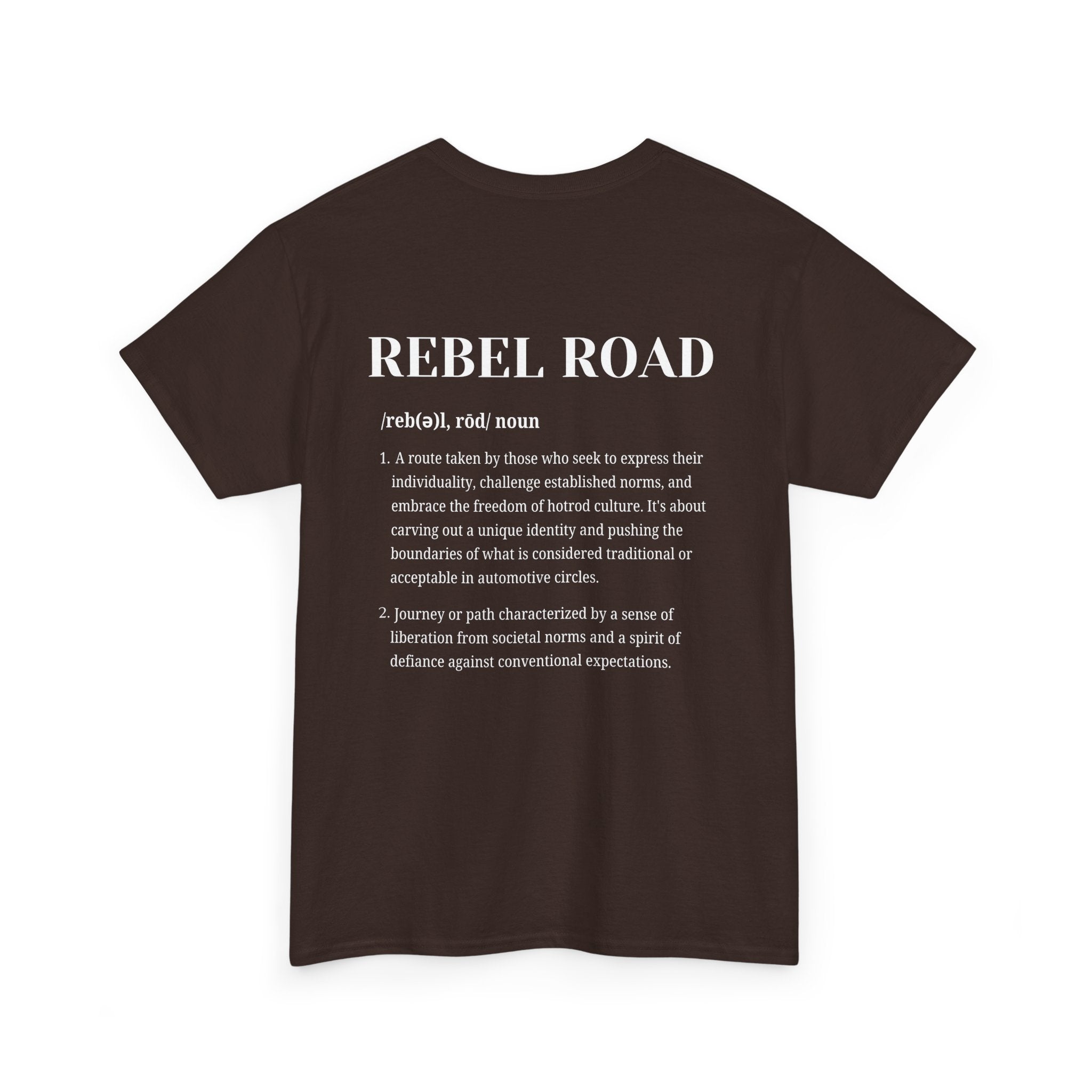 Rebel Road Tee — Graphic Definition Backprint Black T-Shirt