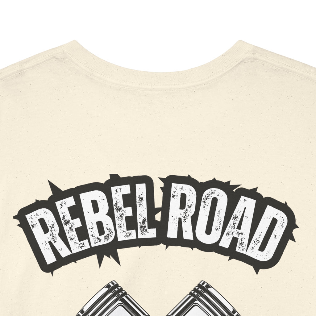 Hot Rod Garage T‑Shirt — Rebel Road Pistons Tee (Est. 2020)