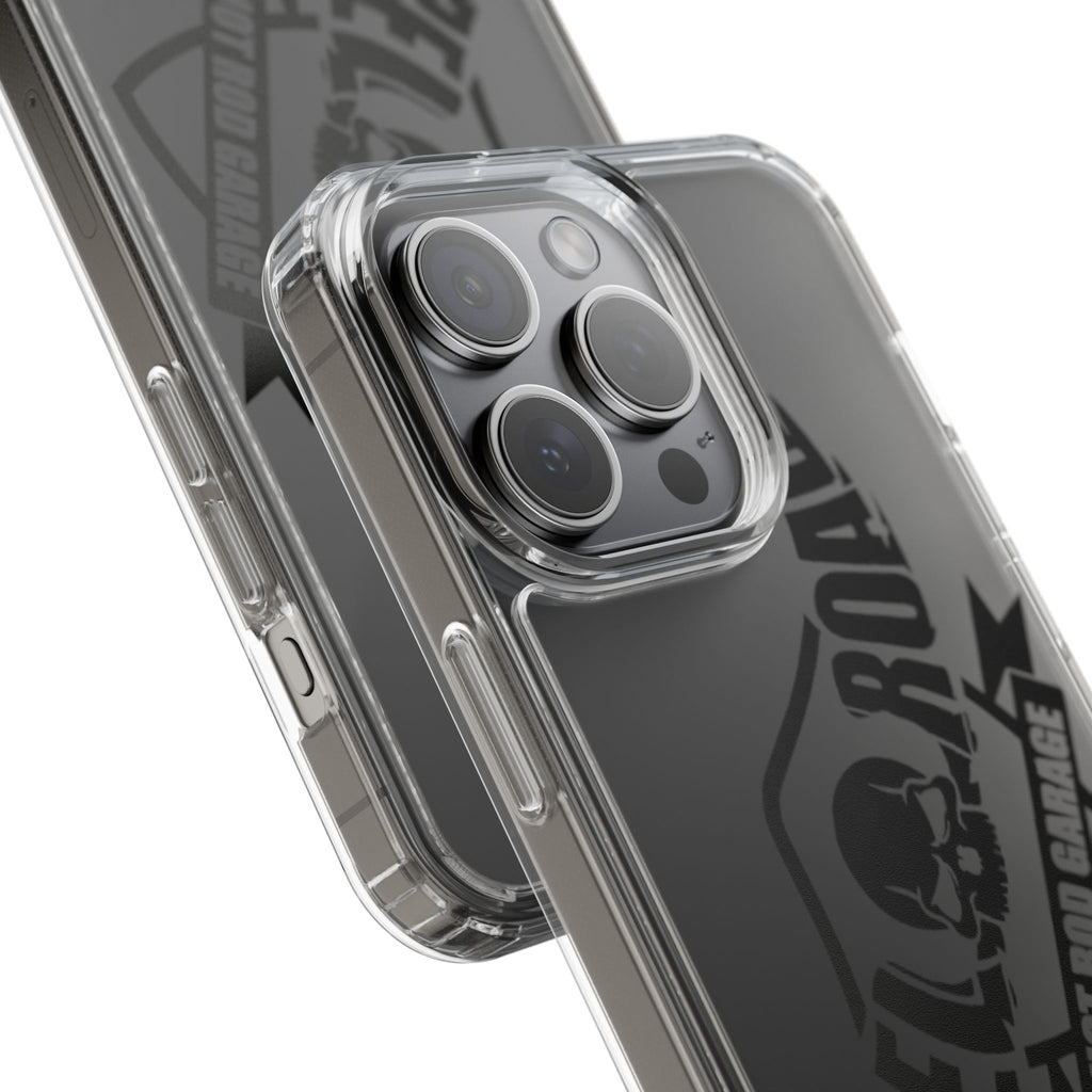 Clear Phone Case — Rebel Road Skull Design