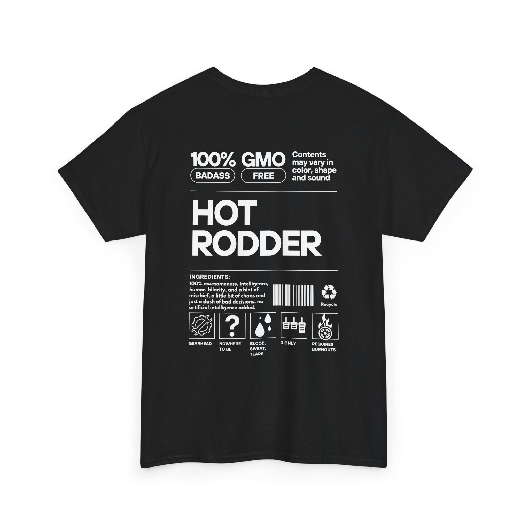Hot Rodder T‑Shirt — Retro Car Graphic Tee ("HOT RODDER" Back Print)
