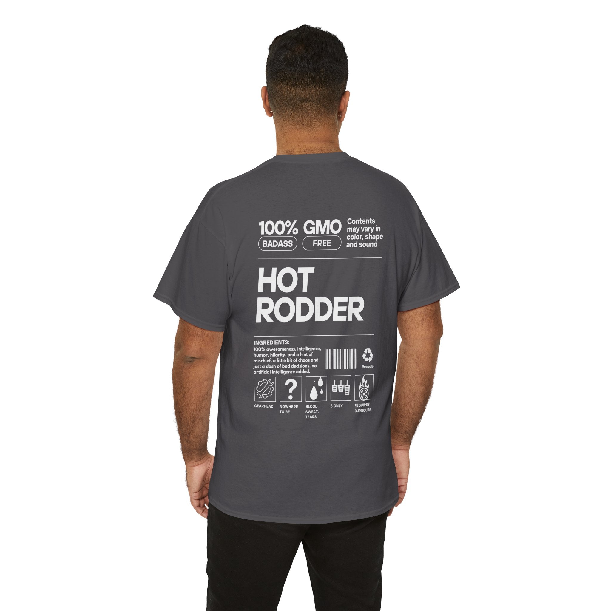 Hot Rodder T‑Shirt — Retro Car Graphic Tee ("HOT RODDER" Back Print)