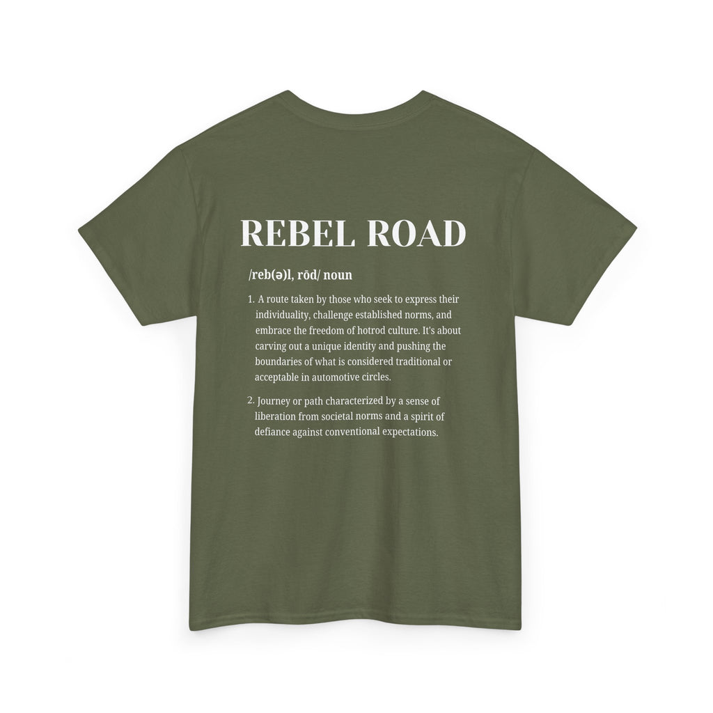 Rebel Road Tee — Graphic Definition Backprint Black T-Shirt