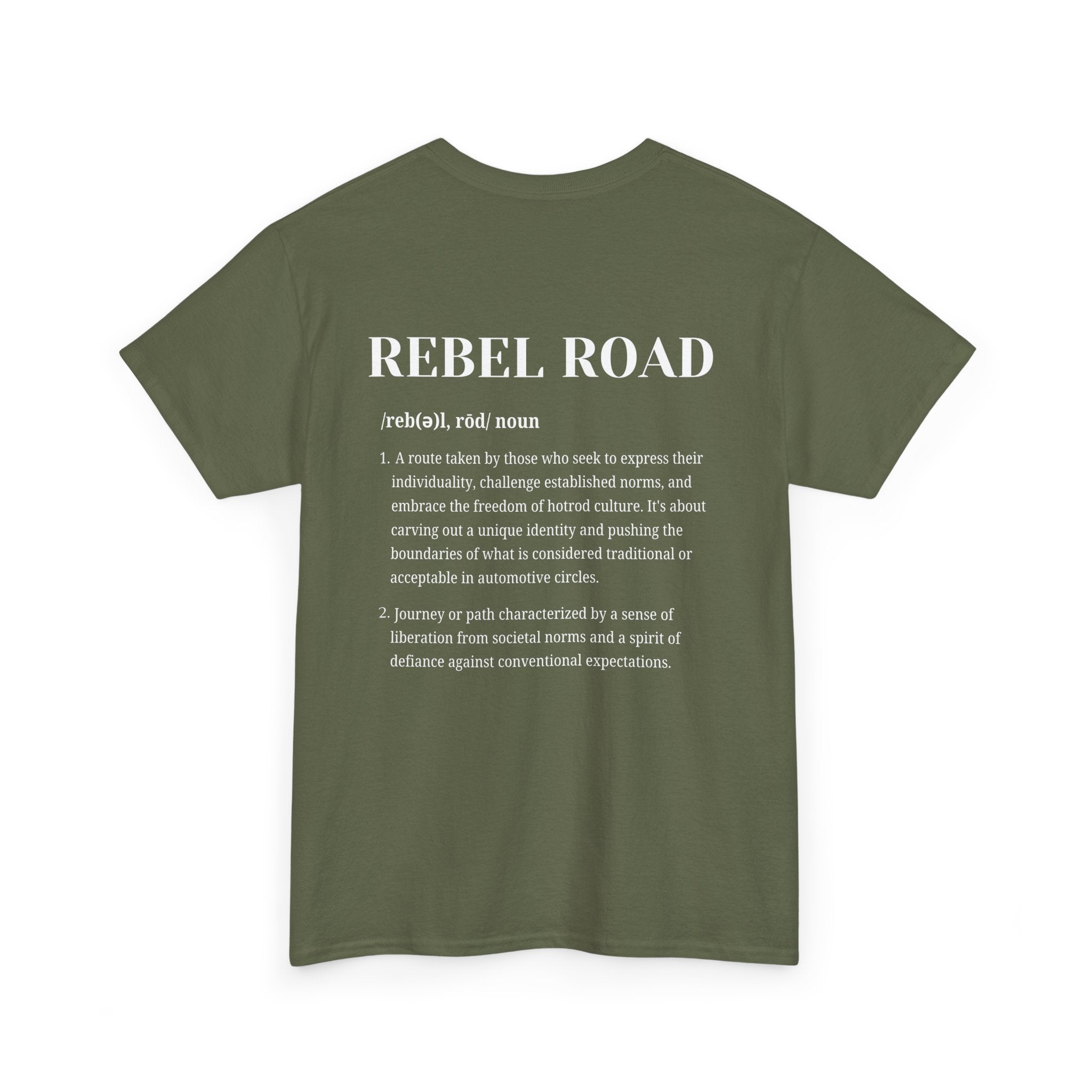 Rebel Road Tee — Graphic Definition Backprint Black T-Shirt
