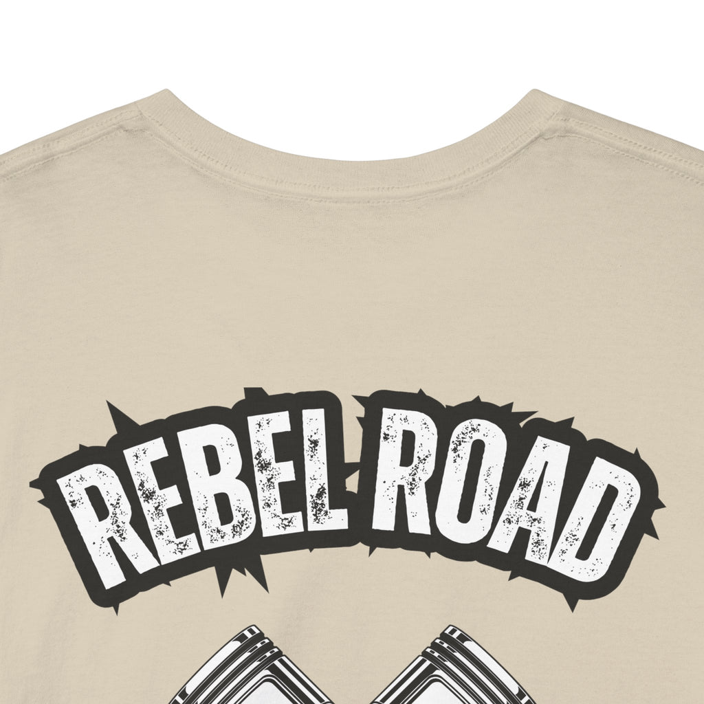 Hot Rod Garage T‑Shirt — Rebel Road Pistons Tee (Est. 2020)