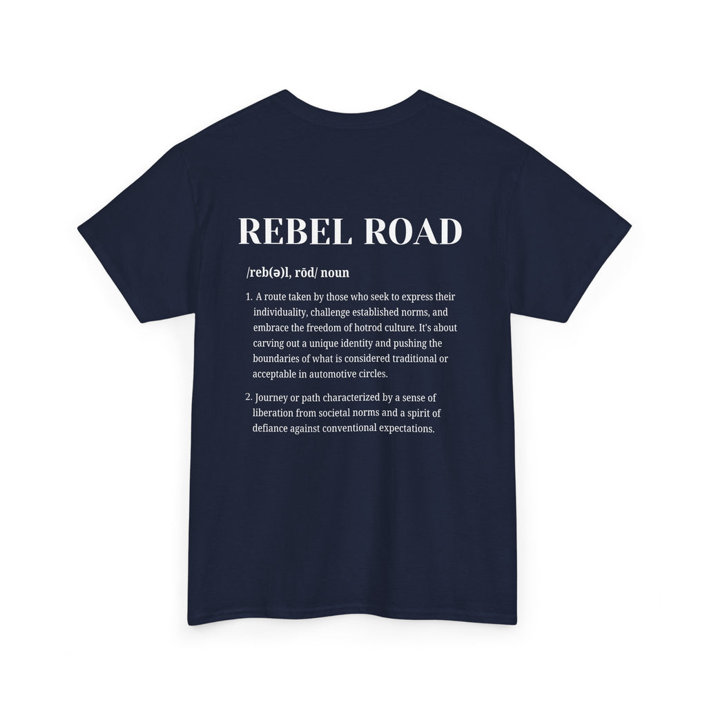 Rebel Road Tee — Graphic Definition Backprint Black T-Shirt