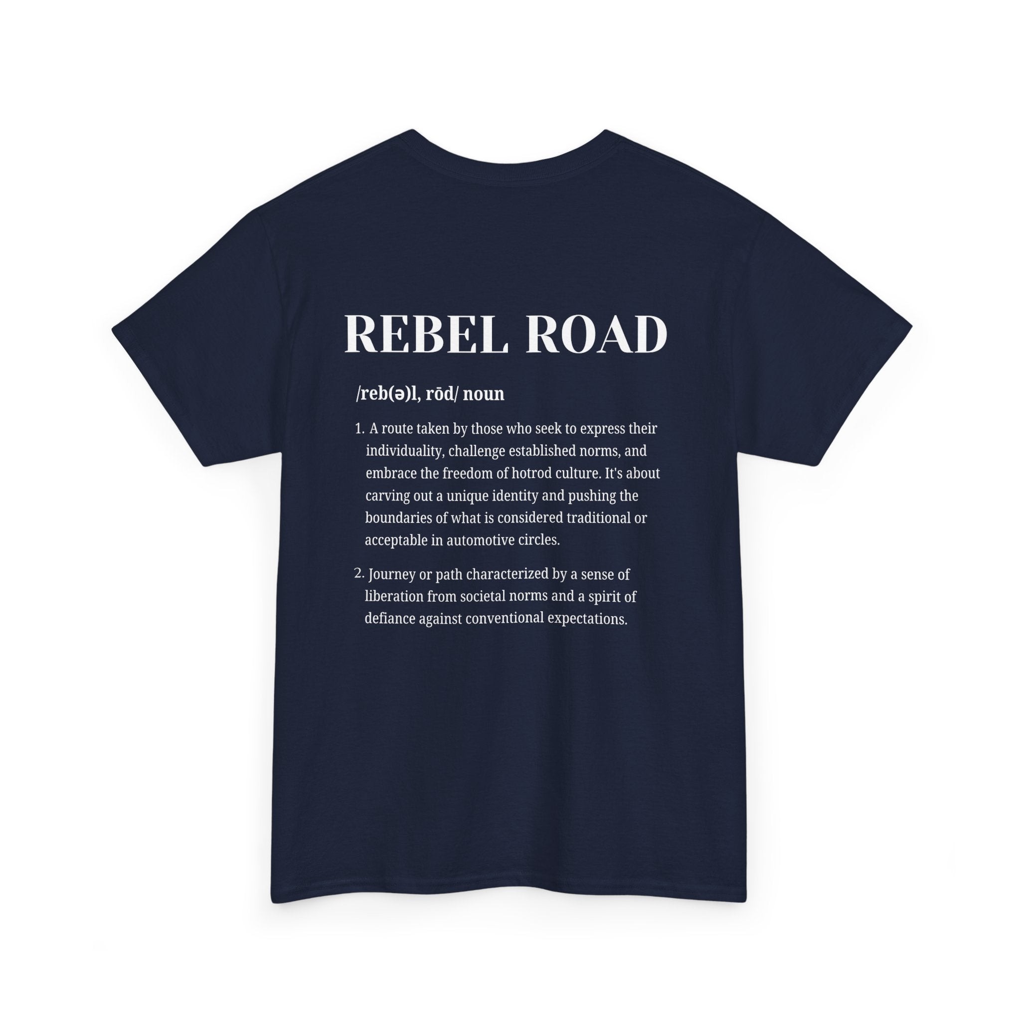 Rebel Road Tee — Graphic Definition Backprint Black T-Shirt